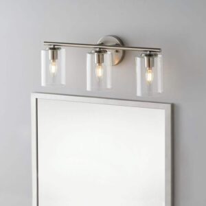 Hampton Bay Champlain 22.375" 3-Light Brushed Nickel Bathroom Vanity Light