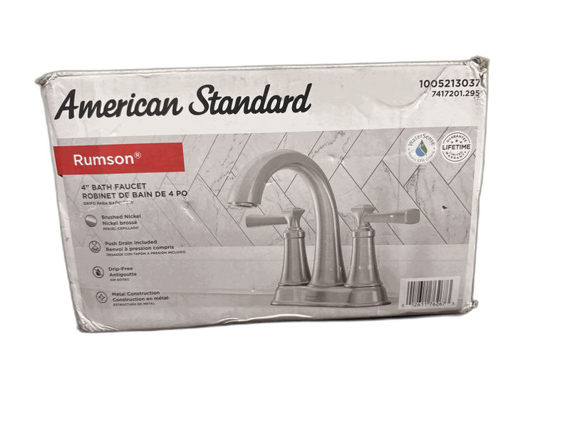 American Standard Rumson 4 in. Centerset 2-Handle Bathroom Faucet Brushed Nickel