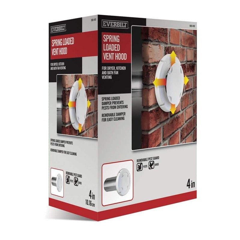 Everbilt 4 in. Spring Loaded Exhaust Hood in White - Image 2