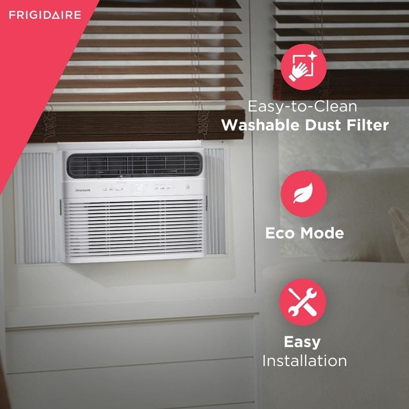 Frigidaire 8000 BTU Window Air Conditioner Heater 350 sq. ft. Remote White 115V - Image 6
