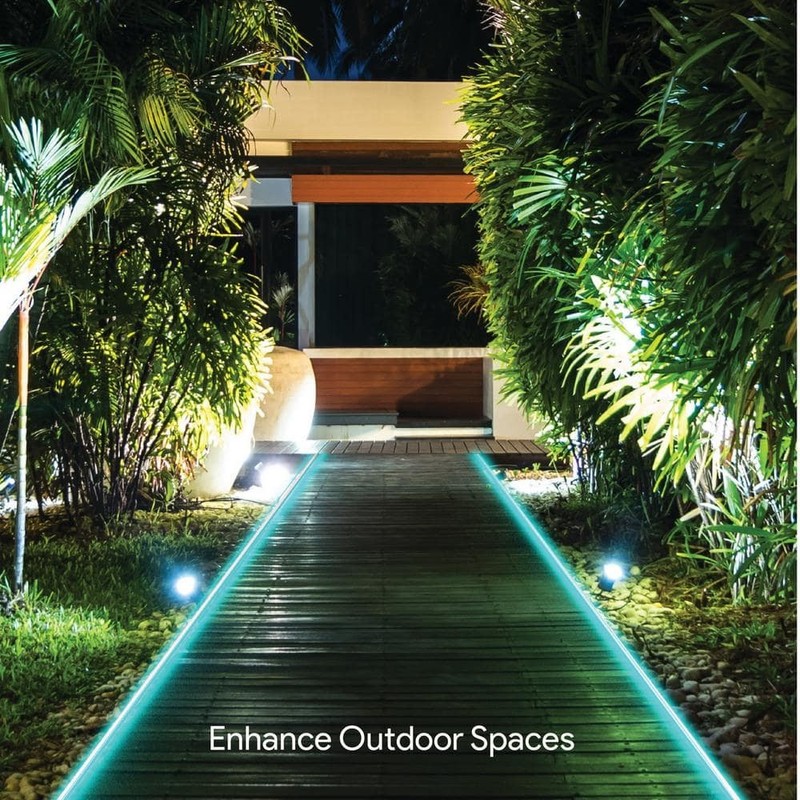 Tzumi Aura LED 60W Smart 16 ft. Plug-In Wi-Fi Color Changing Rope Light - Image 5