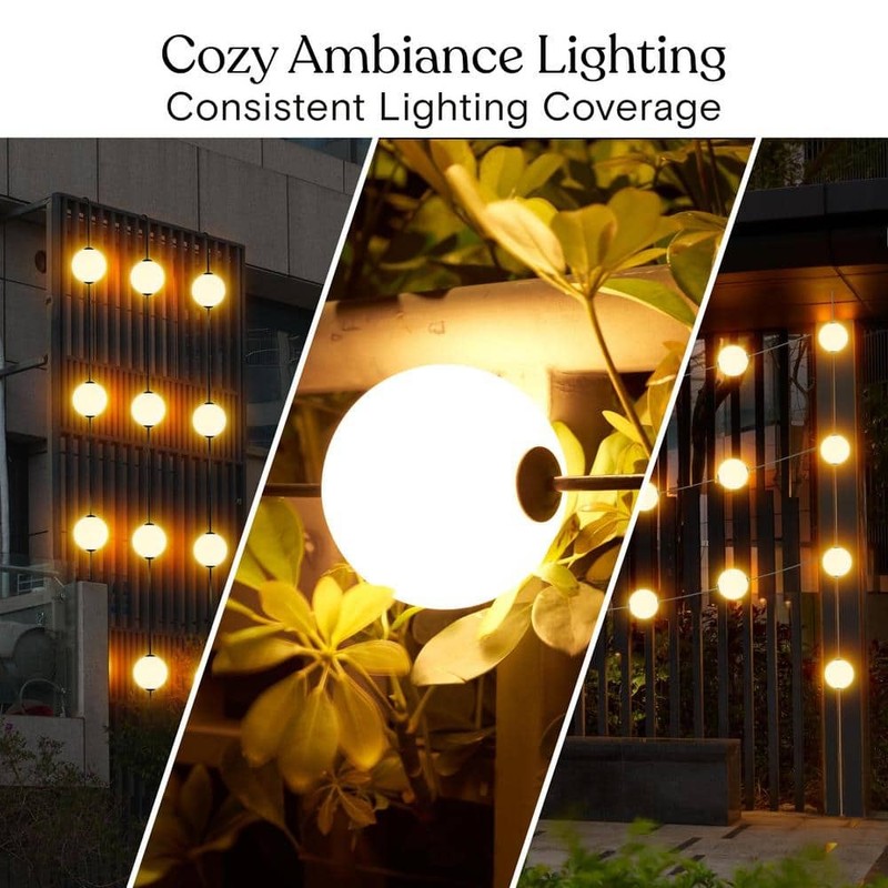 Brightech Ambience Pro 10-Light 28 ft. 1W 2500K Warm White LED String Lights - Image 3