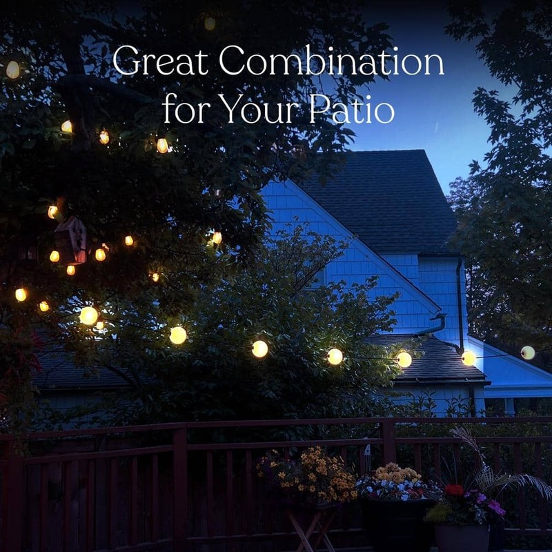 Brightech Ambience Pro 10-Light 28 ft. 1W 2500K Warm White LED String Lights - Image 9