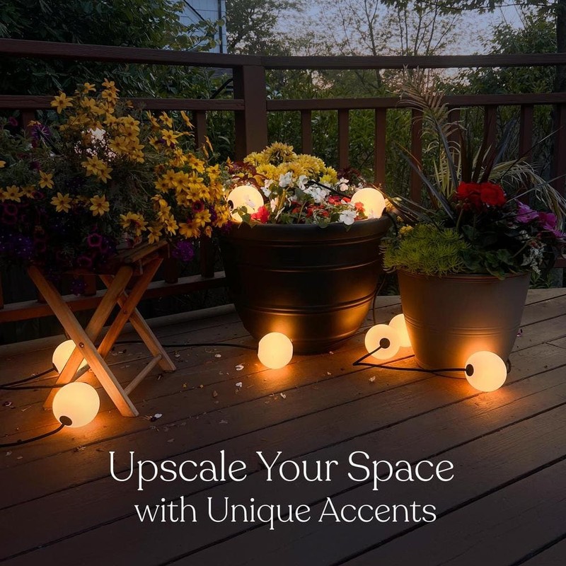 Brightech Ambience Pro 10-Light 28 ft. 1W 2500K Warm White LED String Lights - Image 10