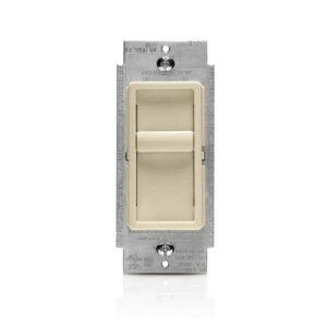 Leviton SureSlide Dimmer Switch Dimmable LED Halogen Incandescent - Light Almond