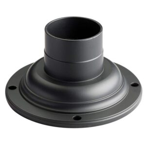 KICHLER 7 in. x 3.5 in. Black Aluminum Outdoor Pedestal Mount (1-Pack)