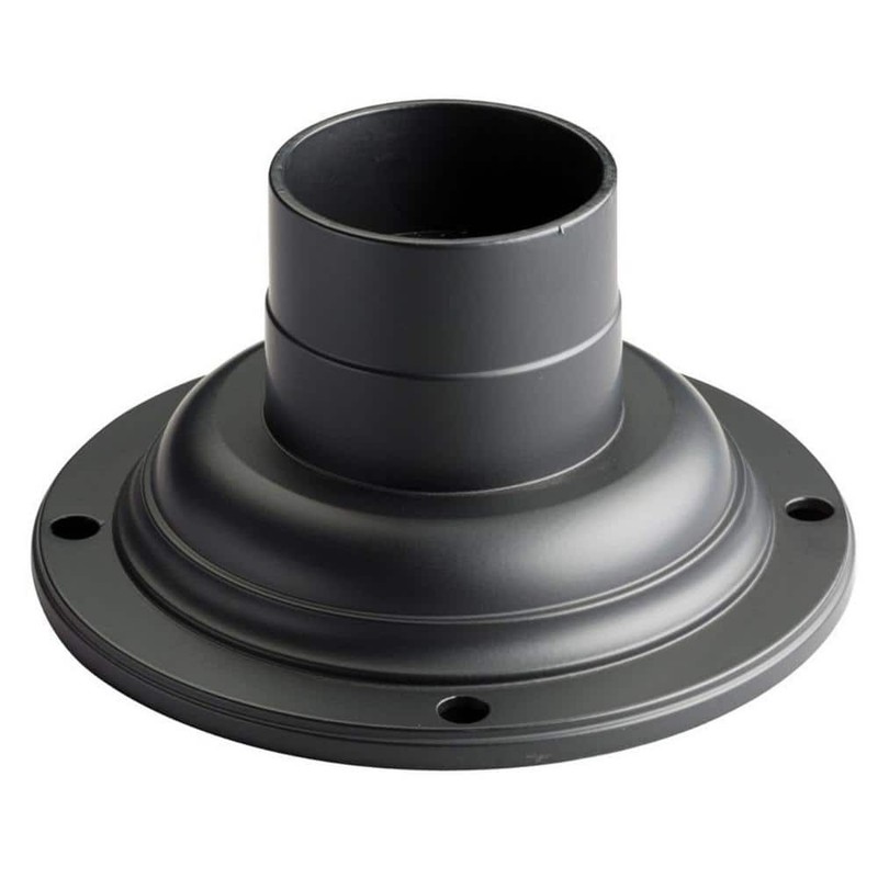 KICHLER 7 in. x 3.5 in. Black Aluminum Outdoor Pedestal Mount (1-Pack)