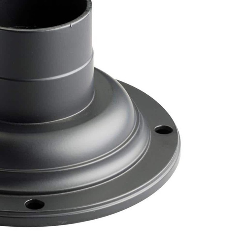 KICHLER 7 in. x 3.5 in. Black Aluminum Outdoor Pedestal Mount (1-Pack) - Image 2