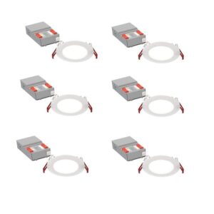 Juno WF 4 in. Adjustable Lumen CCT Canless IC Rated Dimmable LED Trim (6-Pack)