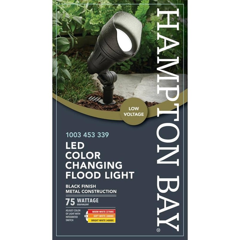 Hampton Bay 540 Lumen Low Voltage Black Adjustable LED Flood Light - Image 9