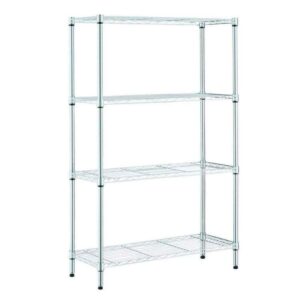 HDX 4-Tier Steel Wire Shelving Unit in Chrome (36 in. W x 54 in. H x 14 in. D)