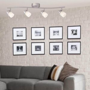 Hampton Bay 3 ft. Brushed Nickel LED Ceiling Mounted Track Lighting 4 Heads