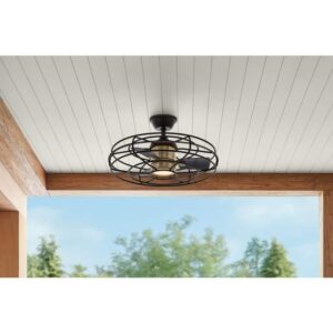 Home Decorators Heritage Point 25" Brushed Gold Fandelier Ceiling Fan LED Remote