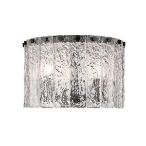 Unbranded Glacier 12.5 in. 3-Light Matte Black Flush Mount