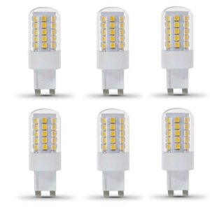 Feit Electric T4 Dimmable G9 Bi-Pin LED Light Bulb, Daylight 5000K (6-Pack)