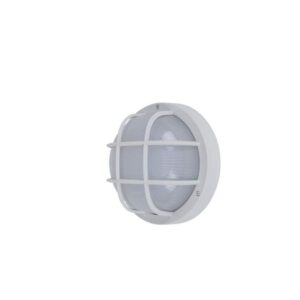 LUTEC Coastal Norfolk White Outdoor Integrated LED Bulkhead Wall Lantern