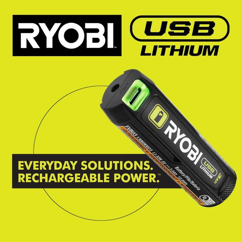 RYOBI USB Lithium Pivoting LED Flip Light 3 Mode Kit 2.0 Ah Battery - Image 3