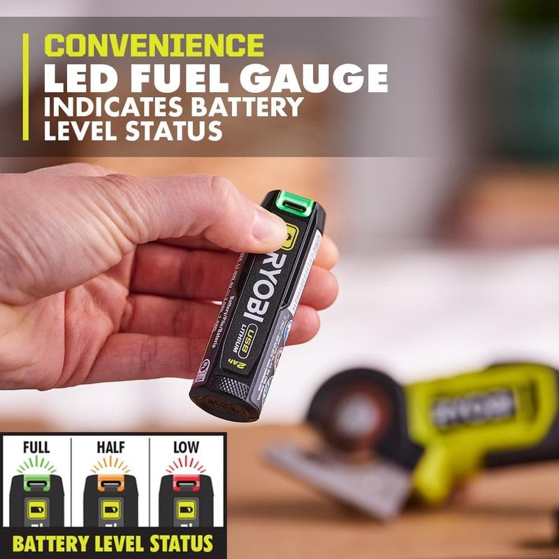 RYOBI USB Lithium Pivoting LED Flip Light 3 Mode Kit 2.0 Ah Battery - Image 12
