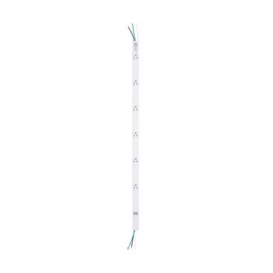 Commercial Electric Cordless 6-Outlet Power Strip with 2 USB-A Ports, White
