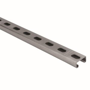 Superstrut 2 ft 14-Gauge Half Slotted Metal Framing Strut Channel Silver