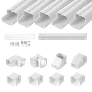 VEVOR Mini Split Line Set Cover 3in W 10ft L PVC Decorative Pipeline for AC