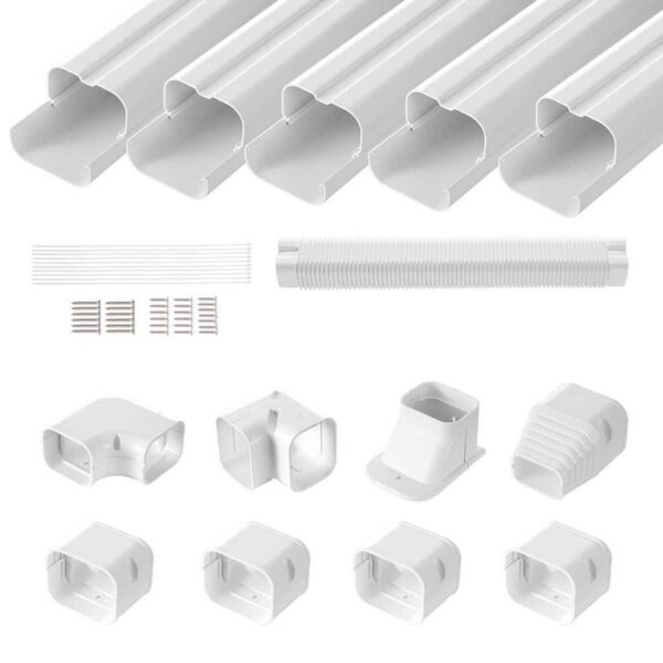 VEVOR Mini Split Line Set Cover 3in W 10ft L PVC Decorative Pipeline for AC