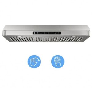 VIKIO 36" 900CFM Ducted Under Cabinet Range Hood Stainless Steel 3-Way Venting