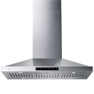 VIKIO PRO 36" 400 CFM Convertible Quiet Island Range Hood Stainless Steel