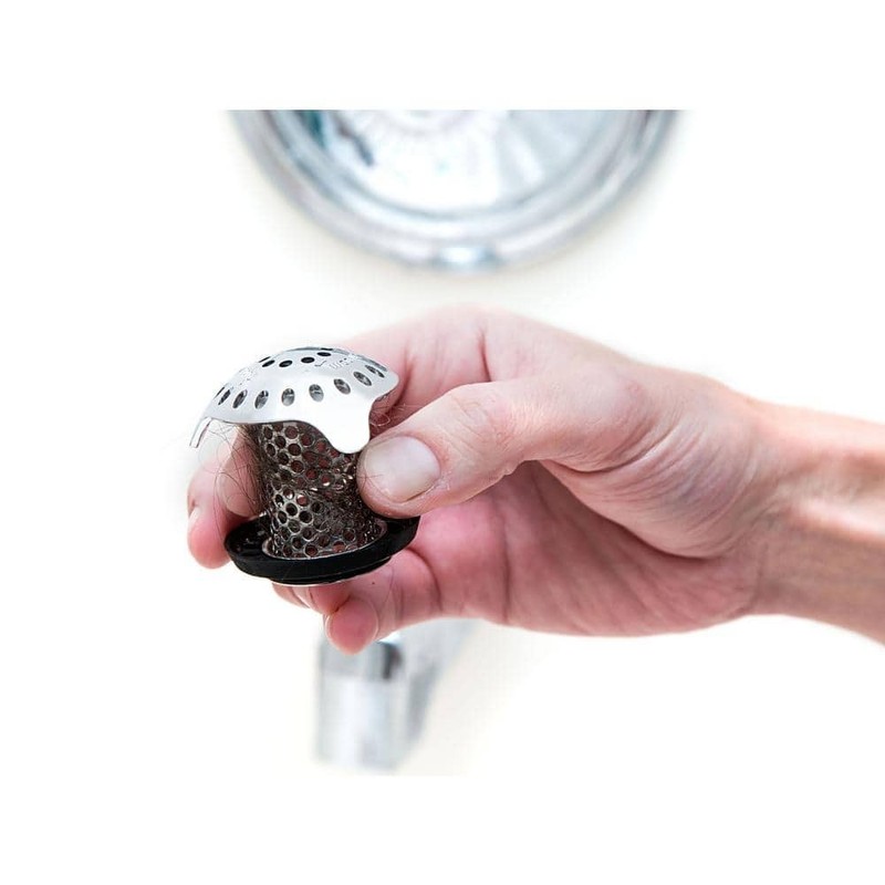 TubShroom 1.25 in. - 2 in. Bathtub Drain Protector Hair Catcher Stainless Steel - Image 5