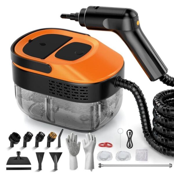 Unbranded Steam Carpet Cleaner Corded White 17-Piece Kit for Floors Upholstery