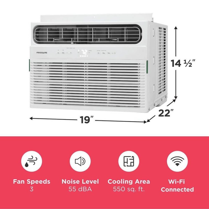 Frigidaire 12,000 BTU Window Air Conditioner 550 sq. ft. WiFi Remote White 115V - Image 2