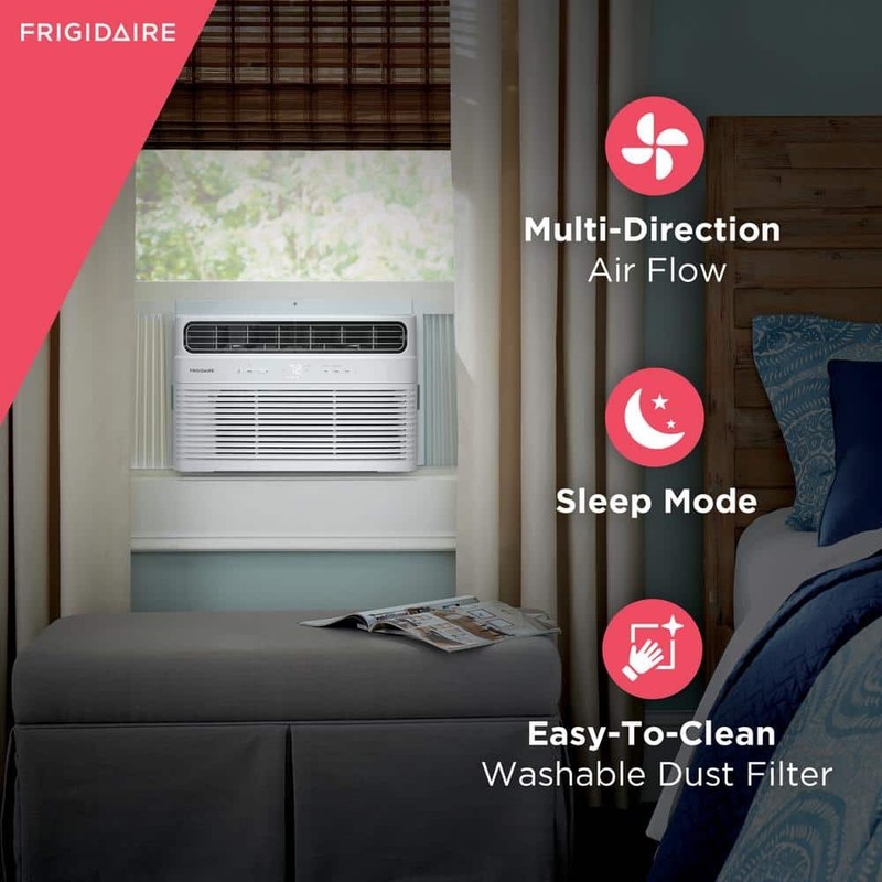 Frigidaire 12,000 BTU Window Air Conditioner 550 sq. ft. WiFi Remote White 115V - Image 7
