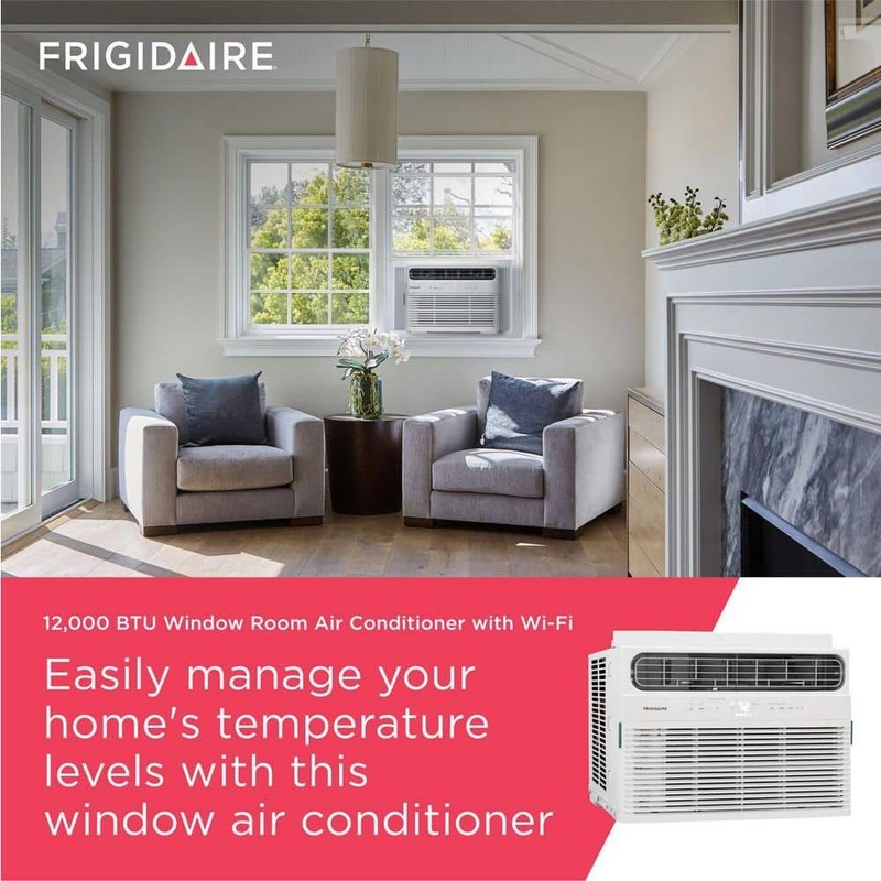 Frigidaire 12,000 BTU Window Air Conditioner 550 sq. ft. WiFi Remote White 115V - Image 14