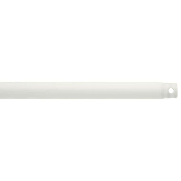 KICHLER Independence 18 in. White Dual Threaded Ceiling Fan Extension Downrod