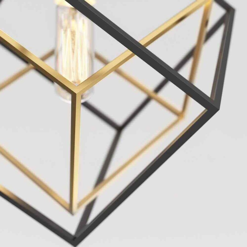 Artika Imperium 25-Watt 1 Light Black & Gold Modern Mini Pendant Light Fixture - Image 5