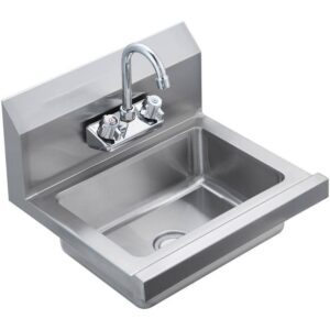 SVOPES 17x12.8 in. Commercial Hand Sink Faucet 1-Compartment Stainless Steel