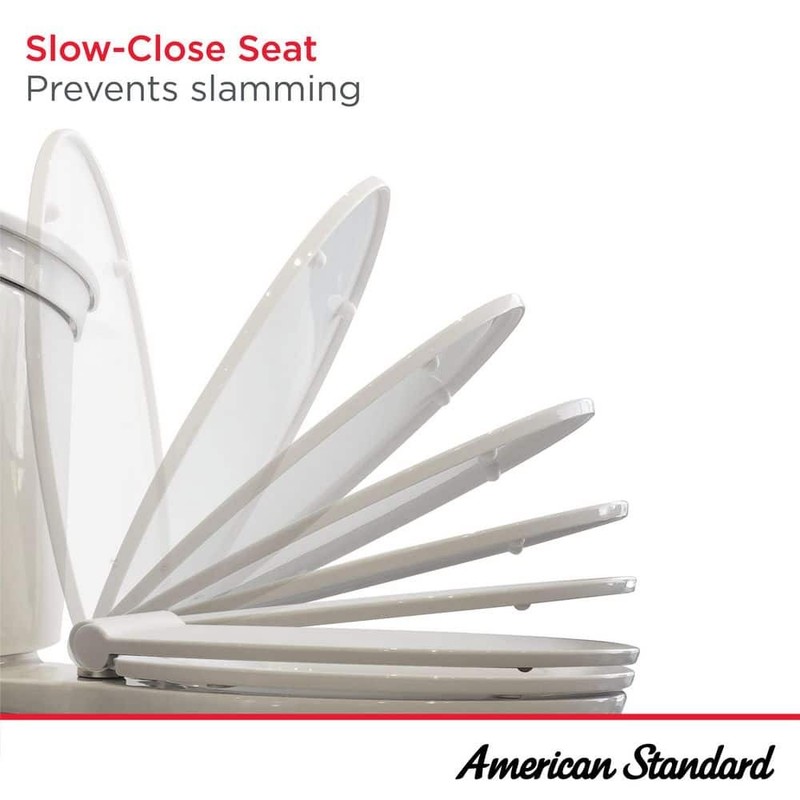 American Standard Cadet 3 Round Slow Close Front Toilet Seat in White - Image 3