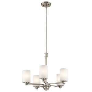 KICHLER Joelson 24" 5-Light Brushed Nickel Cylinder Chandelier