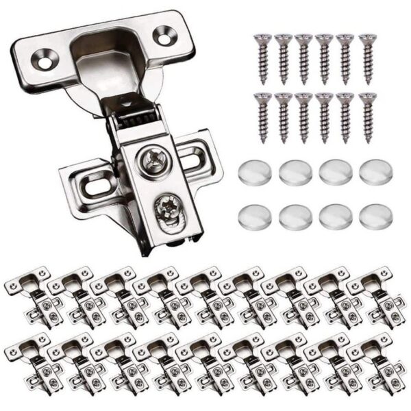 Numhew 20-Pack Soft Close Cabinet Hinges, 100 Opening Angle, Stainless