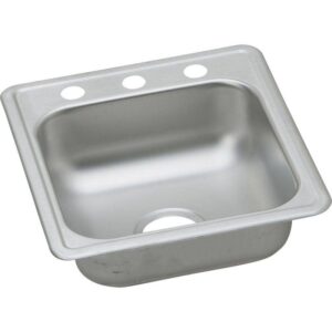 Elkay Dayton 16.5 in. Drop-In Single Bowl 22 Gauge Stainless Steel Sink Only