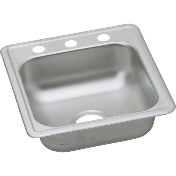 Elkay Dayton 16.5 in. Drop-In Single Bowl 22 Gauge Stainless Steel Sink Only