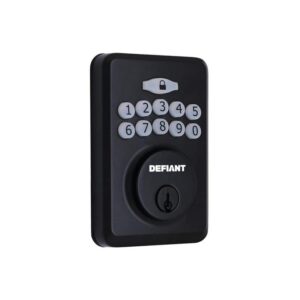 Defiant Radius Matte Black Single Cylinder Electronic Keypad Deadbolt Lock