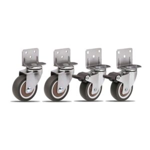 Everbilt 2 in. Brown Side Mount Caster Kit 4-Pack 190 lbs Load Rating