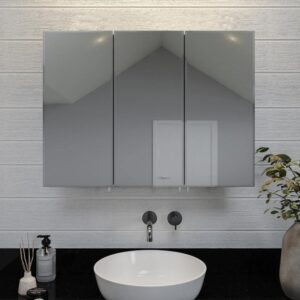 Croydex 36" W x 26" H Frameless Aluminum Recessed Surface-Mount Medicine Cabinet