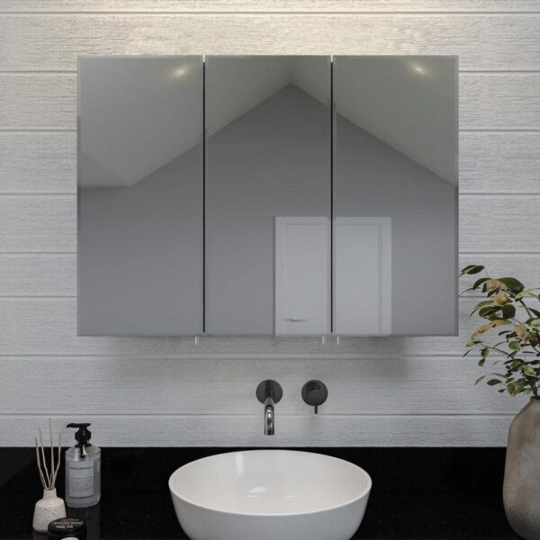Croydex 36" W x 26" H Frameless Aluminum Recessed Surface-Mount Medicine Cabinet