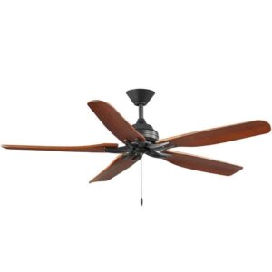Hampton Bay Danetree 60 in Natural Iron Ceiling Fan Indoor Outdoor Wood Blades