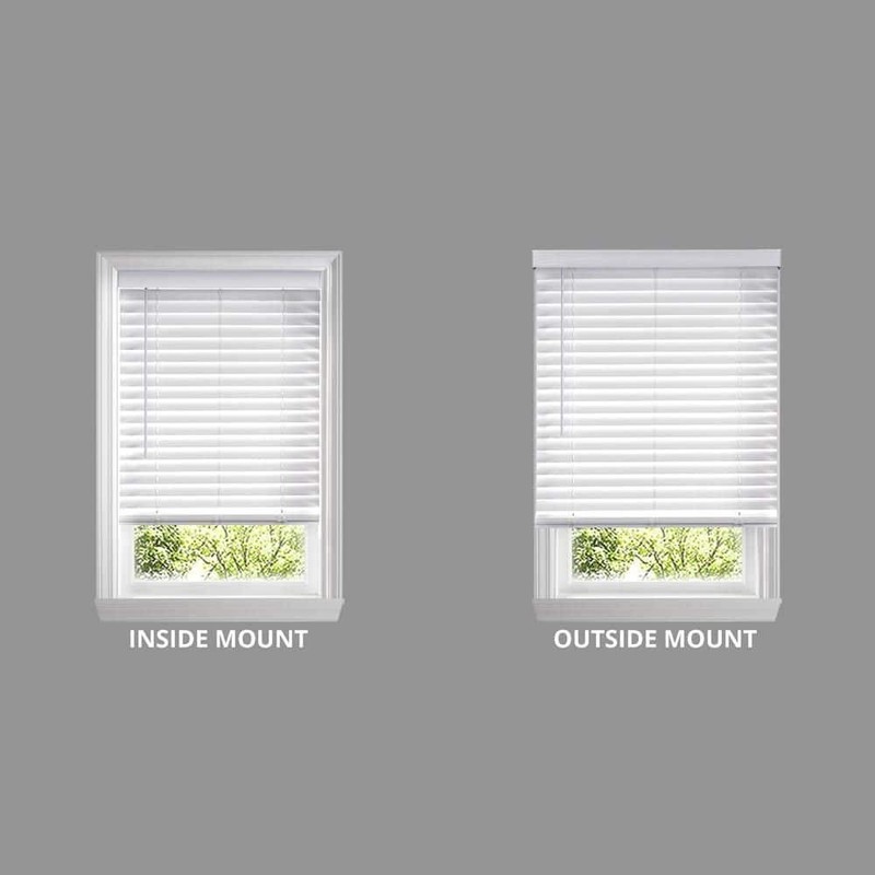 Home Decorators White Cordless Faux Wood Blinds 42.5 in. W x 48 in. L - Image 5