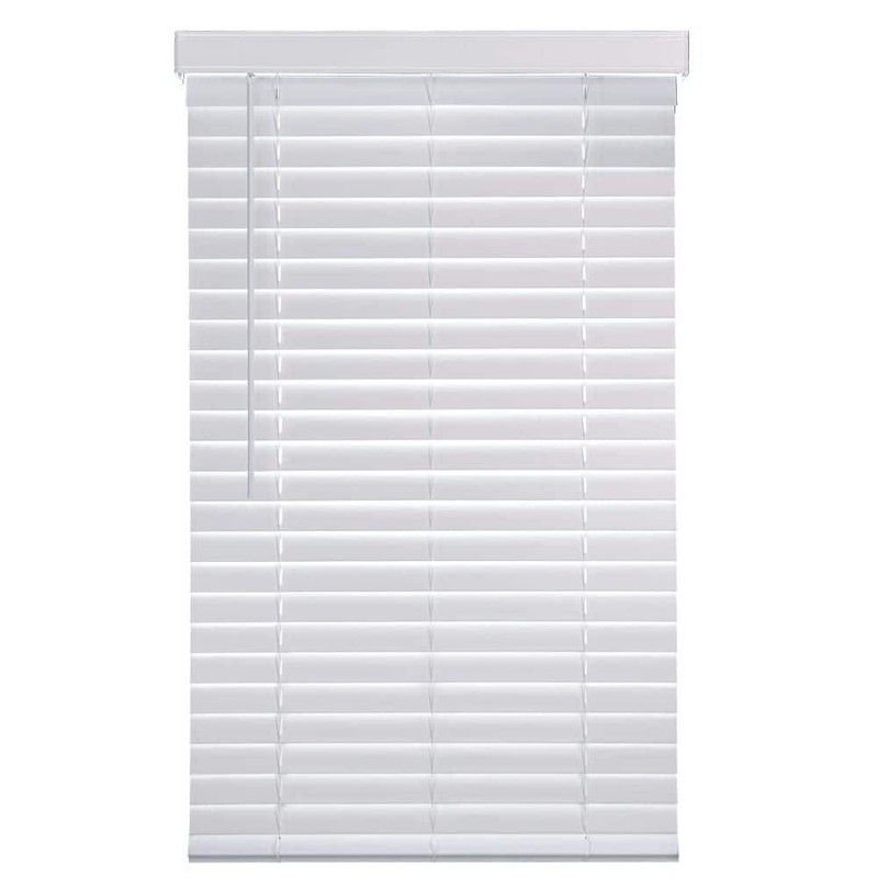 Home Decorators White Cordless Faux Wood Blinds 42.5 in. W x 48 in. L - Image 7