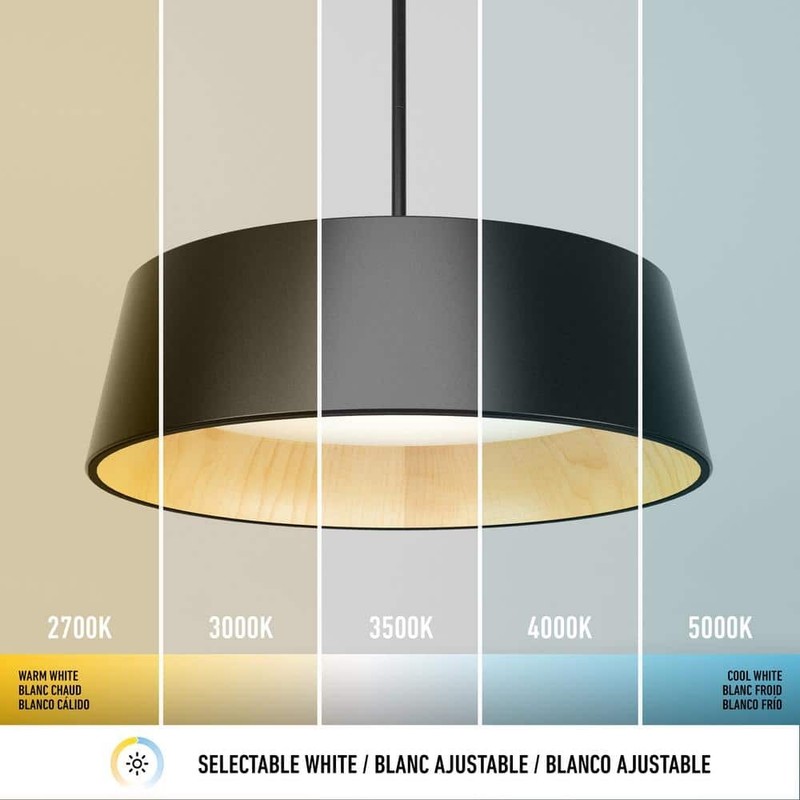 Artika Alton 43W LED Black 5 CCT Modern Hanging Pendant Chandelier Fixture - Image 7