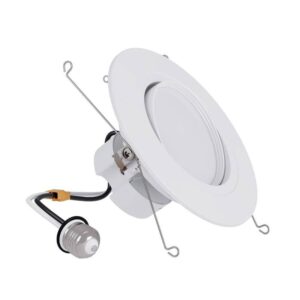 HALO RA 5/6 in. LED Recessed Light Trim, 600/900 Lumens, 5 CCT, 120V